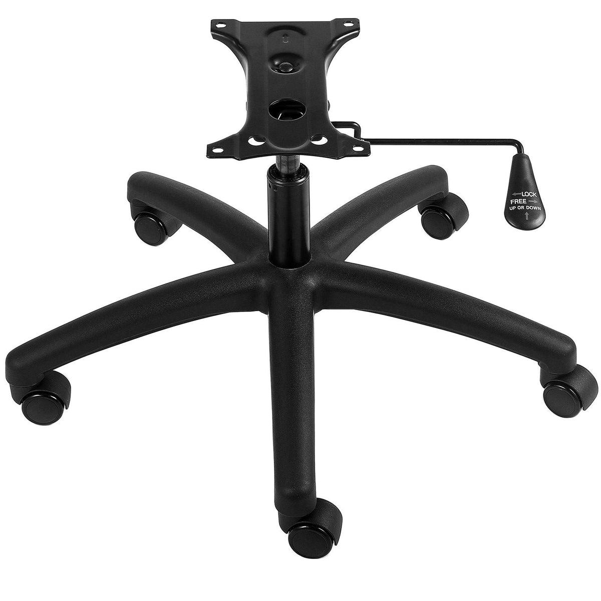 Office Chair Base Replacement, 28", 2500 lbs Static Load, Heavy Duty Universal Computer Desk Chair Stool Base Part with 5 Casters, Gas Cylinder & Seat Plate, Desk Chair Base Replacement, Black