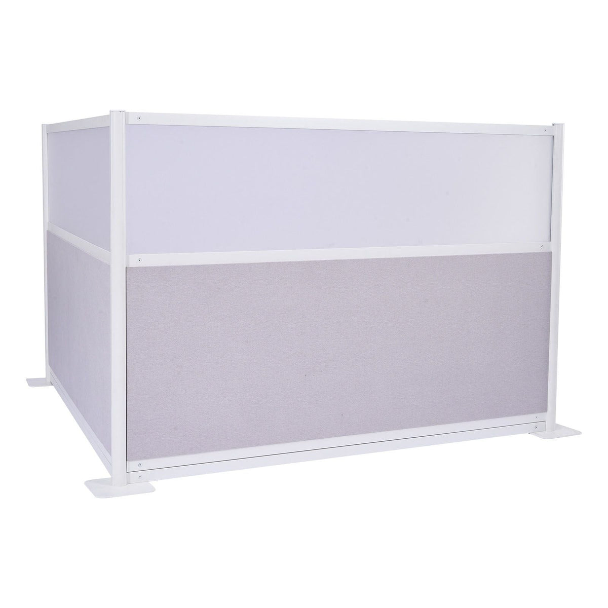 Office Divider Privacy Partitions, 2-Pack, 72" x 48" Room Divider Walls, PET Workstation Cubicle Partition with Frosted Acrylic Windows, Freestanding Privacy Panels for Office Library School