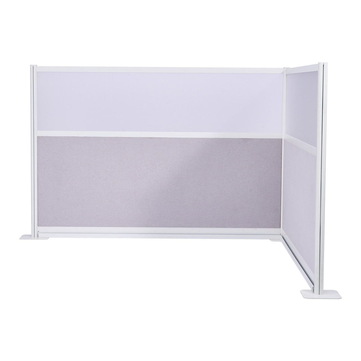 Office Divider Privacy Partitions, 2-Pack, 72" x 48" Room Divider Walls, PET Workstation Cubicle Partition with Frosted Acrylic Windows, Freestanding Privacy Panels for Office Library School