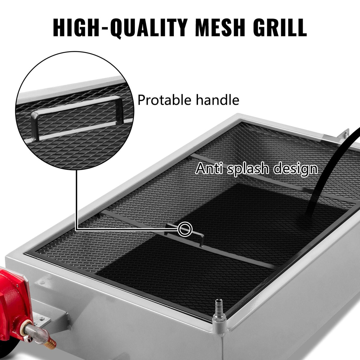 Oil Drain Pan 15 Gallon Oil Drain Tank, 57L Low Profile Oil Drain Pan, Large Capacity Oil Change Pan, Foldable Hand, with Pump, Hose, Swivel Casters Wheels for Car, SUV, Trucks Oil Draining