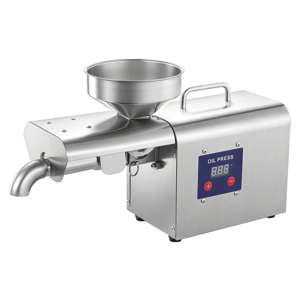 Oil Press Machine, 8.27 LBS/H Capacity, 750W Oil Extractor Machine, Automatic Electric Oil Maker for Home Commercial Use, 122 F - 572 F Hot Pressing for Peanuts Sesames Soybeans Almonds
