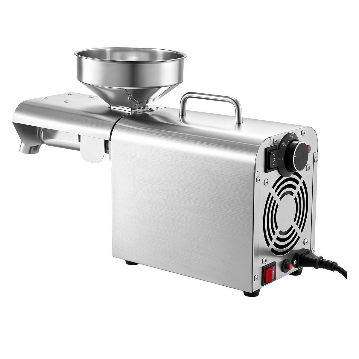 Oil Press Machine, 8.27 LBS/H Capacity, 750W Oil Extractor Machine, Automatic Electric Oil Maker for Home Commercial Use, 122 F - 572 F Hot Pressing for Peanuts Sesames Soybeans Almonds