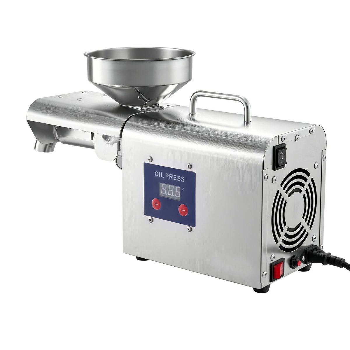 Oil Press Machine, 8.27 LBS/H Capacity, 750W Oil Extractor Machine, Automatic Electric Oil Maker for Home Commercial Use, 122 F - 572 F Hot Pressing for Peanuts Sesames Soybeans Almonds