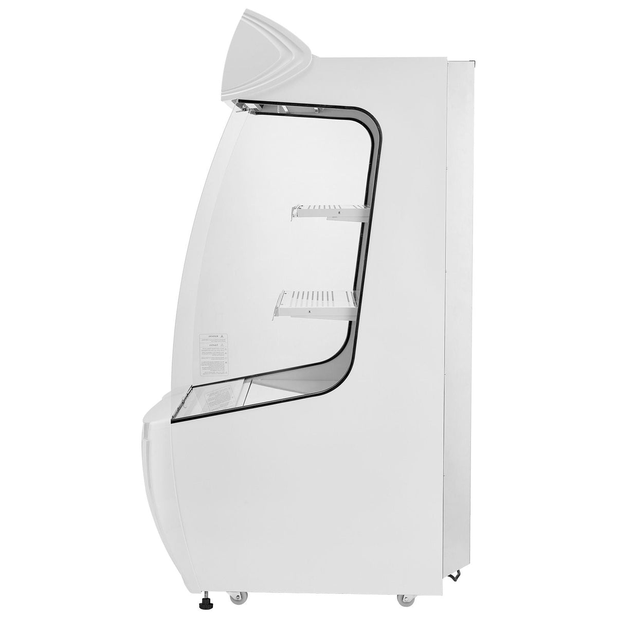 Open Air Merchandiser, 2-Tier Shelving Commercial Refrigerator, Grab and Go Display Cooler Refrigerator with Air Curtain, LED Advertising Light, Fits for Restaurants, Stores, Office, 12.7cu.ft.