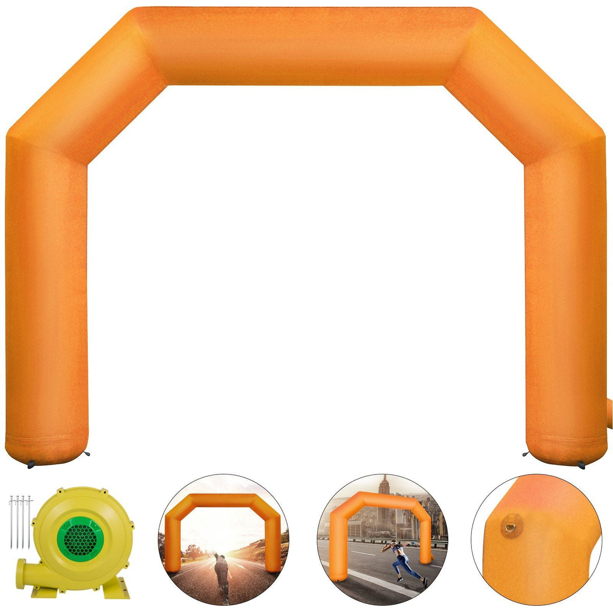Orange Outdoor Advertising Inflatable Arch Air Blower 19.5FT with Blower