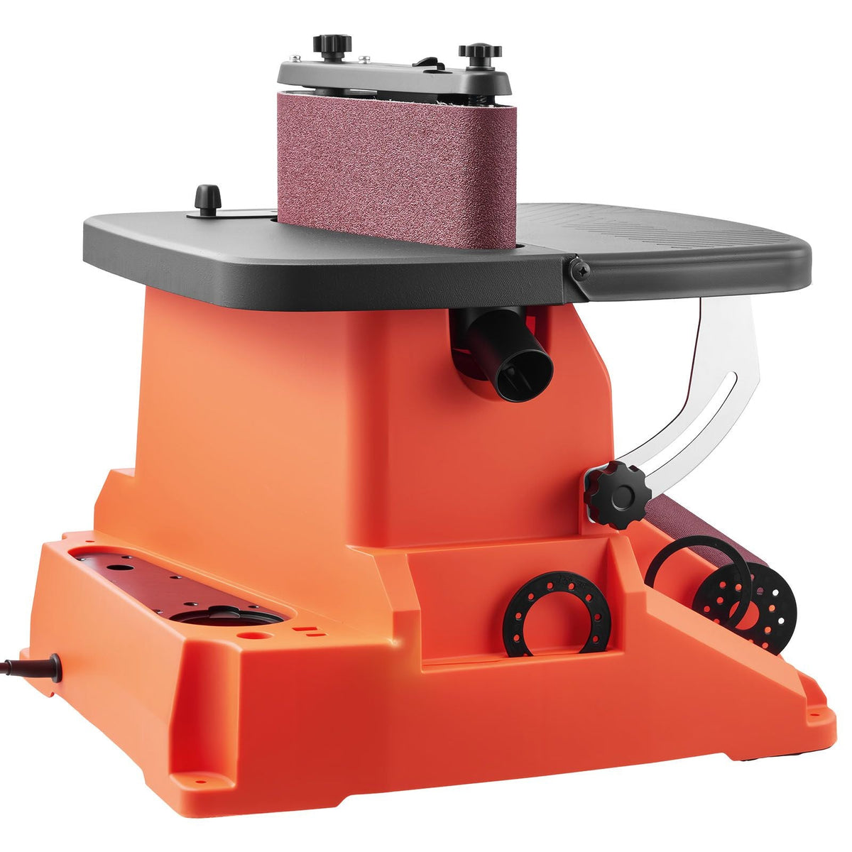 Oscillating Belt and Spindle Sander, 2400RPM Benchtop Spindle Sander with 5/8" Stroke, 5 Sleeves (1/2" - 2") & 24" x 3.86" Sanding Belt for Woodworking, Furniture Finishing, DIY Projects