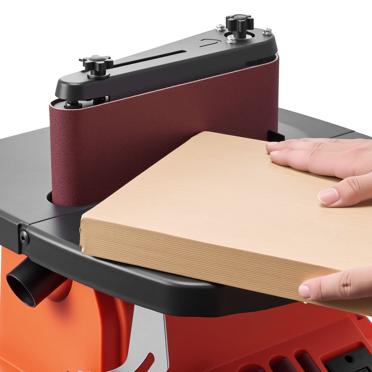 Oscillating Belt and Spindle Sander, 2400RPM Benchtop Spindle Sander with 5/8" Stroke, 5 Sleeves (1/2" - 2") & 24" x 3.86" Sanding Belt for Woodworking, Furniture Finishing, DIY Projects