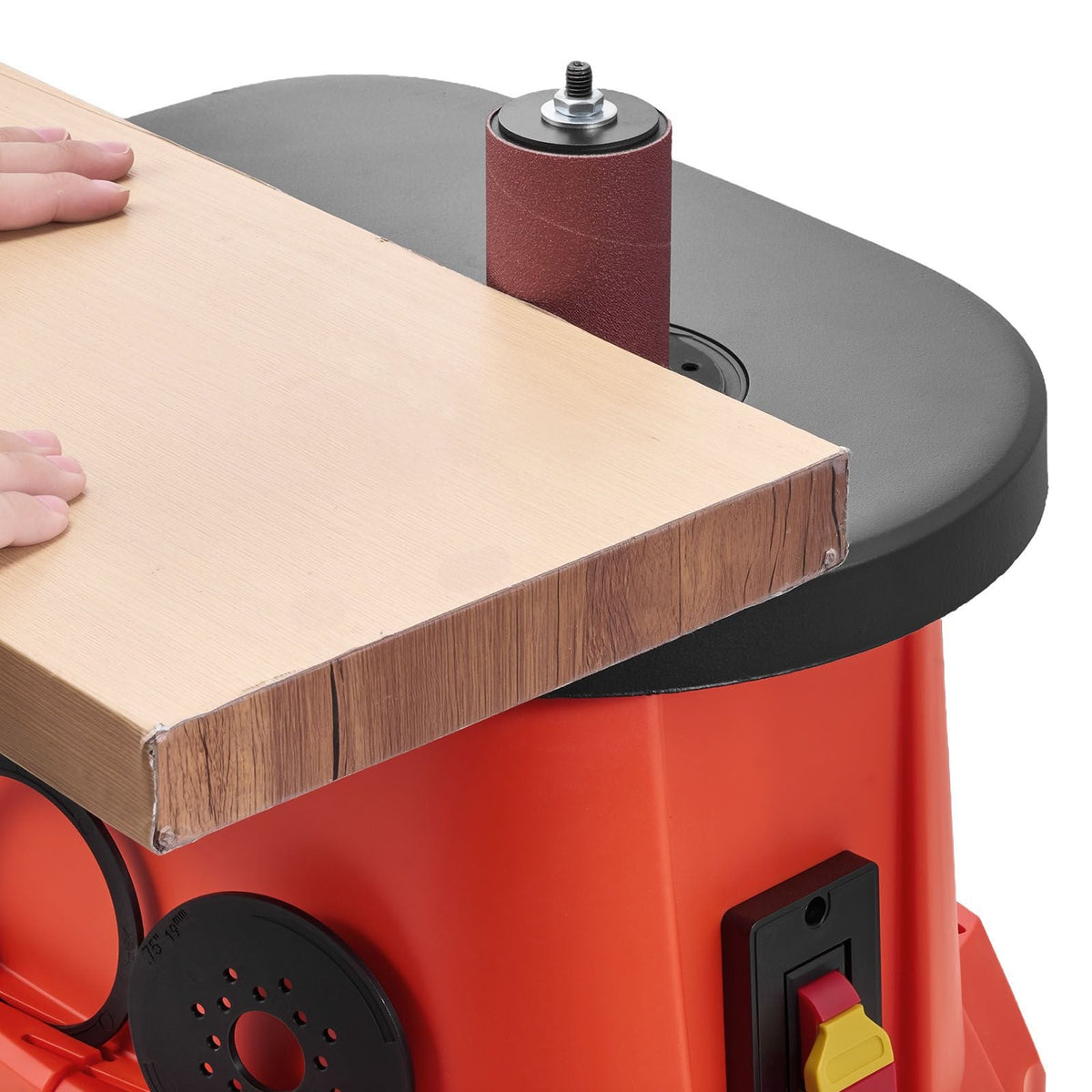 Oscillating Spindle Sander, 2400RPM Benchtop Spindle Sander with 6 Sleeves (1/2"-3"), 5/8" Stroke & 15.4 x 16.3-inch Wide Worktable for Furniture Finishing, Crafts Sanding, DIY Woodworking