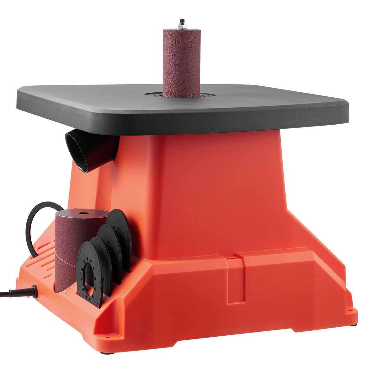 Oscillating Spindle Sander, 2400RPM Benchtop Spindle Sander with 6 Sleeves (1/2"-3"), 5/8" Stroke & 15.4 x 16.3-inch Wide Worktable for Furniture Finishing, Crafts Sanding, DIY Woodworking