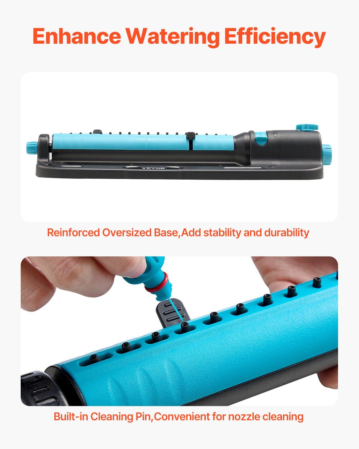 Oscillating Sprinkler Up to 4500 ft² Water Sprinkler with 18 Precision Nozzles