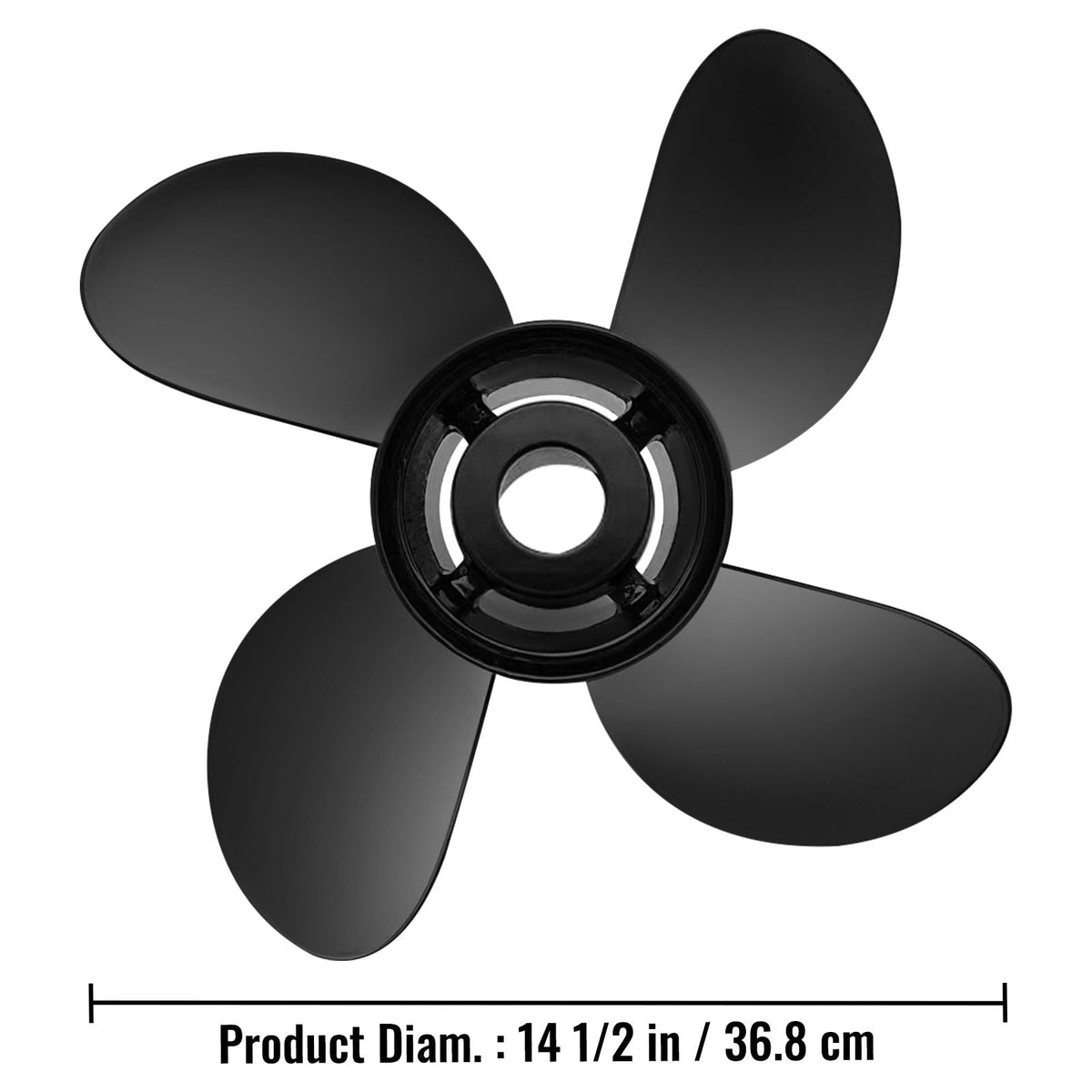Outboard Propeller, Replace for OEM 48-8M0084494, 4-Blade 14 1/2 x 17 Boat Propeller, Compatible with 135-300HP 2-Stroke & 4-Stroke Outboards, Alpha&Bravo I Stern-Drives, RH