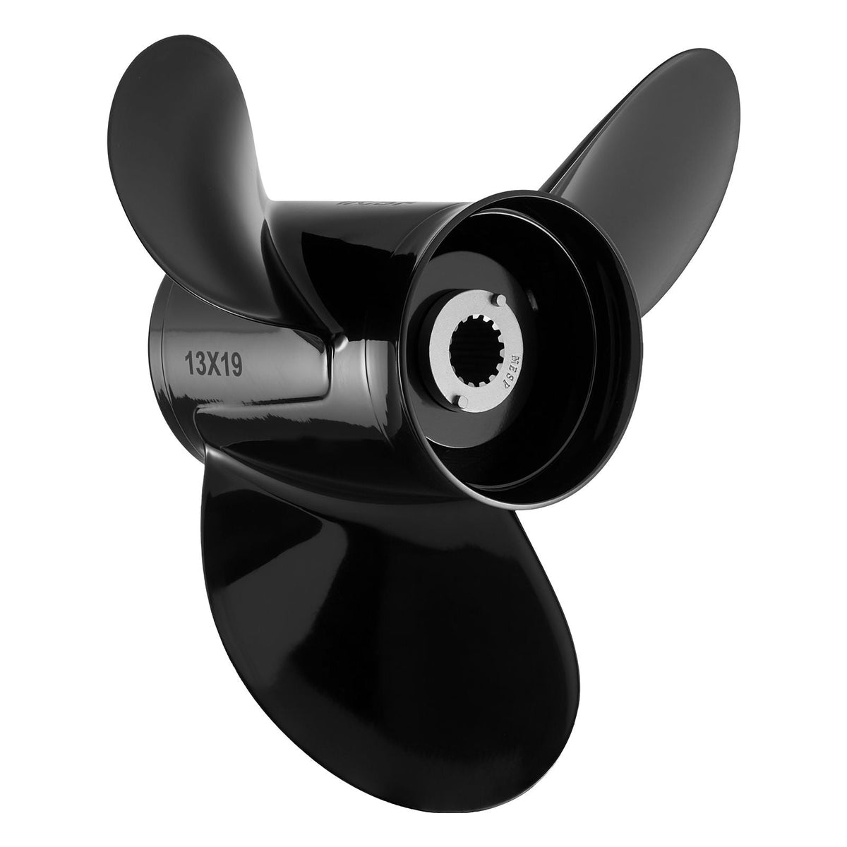 Outboard Propeller, Upgrade OEM 15 Spline Tooth Aluminum Outboard Boat Propeller Fit Mercury Engines 40-140 HP, 4-1/4" Gearcase, 3-Blade, RH (Right Hand Rotation), OEM Parts No. 48-77346A45