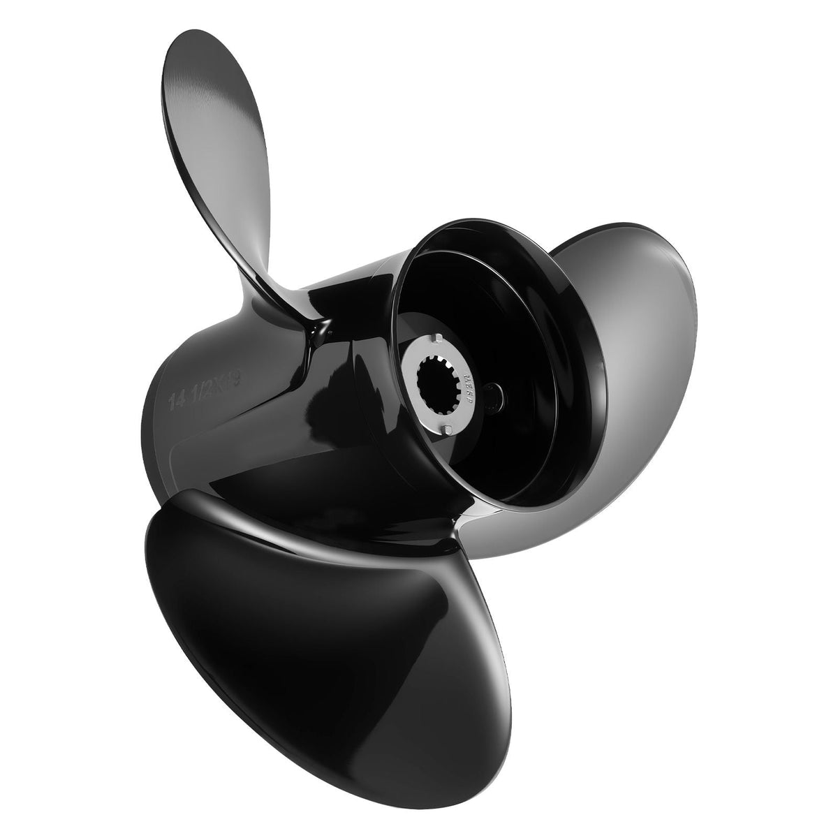 Outboard Propeller, Upgrade OEM 15 Spline Tooth Aluminum Outboard Boat Propeller Fit Mercury/Mariner Engines 135-300 HP, 4-3/4" Gearcase, 3-Blade, RH (Right Hand Rotation), OEM No. 48-832830A45