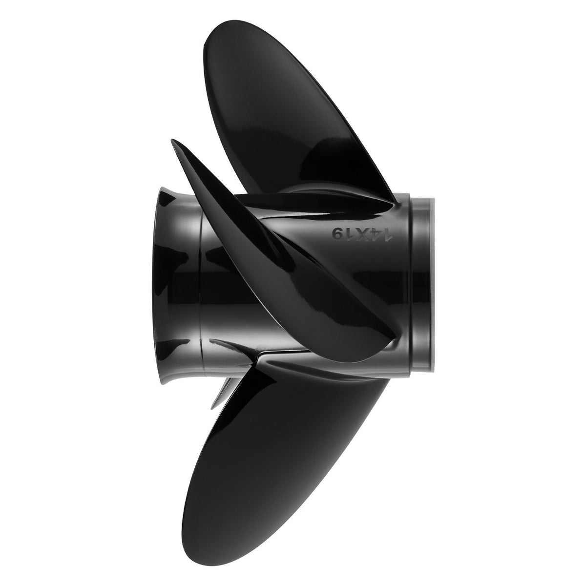 Outboard Propeller, Upgrade OEM 15 Spline Tooth Aluminum Outboard Boat Propeller Fit Mercury/Mariner Engines 135-300 HP, 4-3/4" Gearcase, 4-Blade, RH (Right Hand Rotation), OEM No. 48-8M0084495