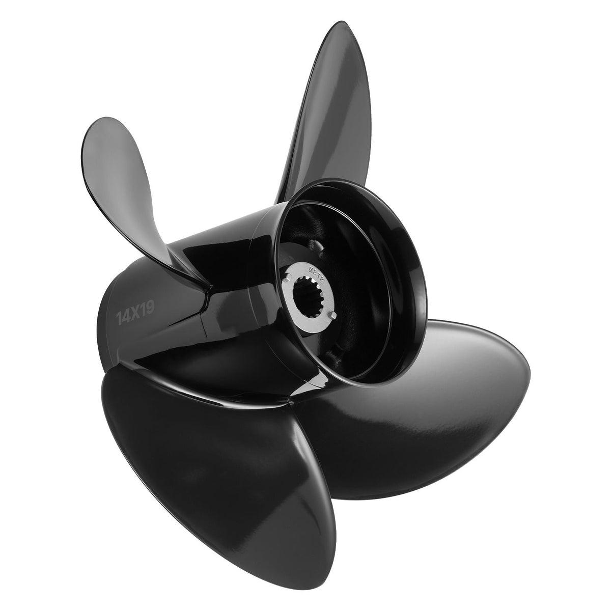 Outboard Propeller, Upgrade OEM 15 Spline Tooth Aluminum Outboard Boat Propeller Fit Mercury/Mariner Engines 135-300 HP, 4-3/4" Gearcase, 4-Blade, RH (Right Hand Rotation), OEM No. 48-8M0084495