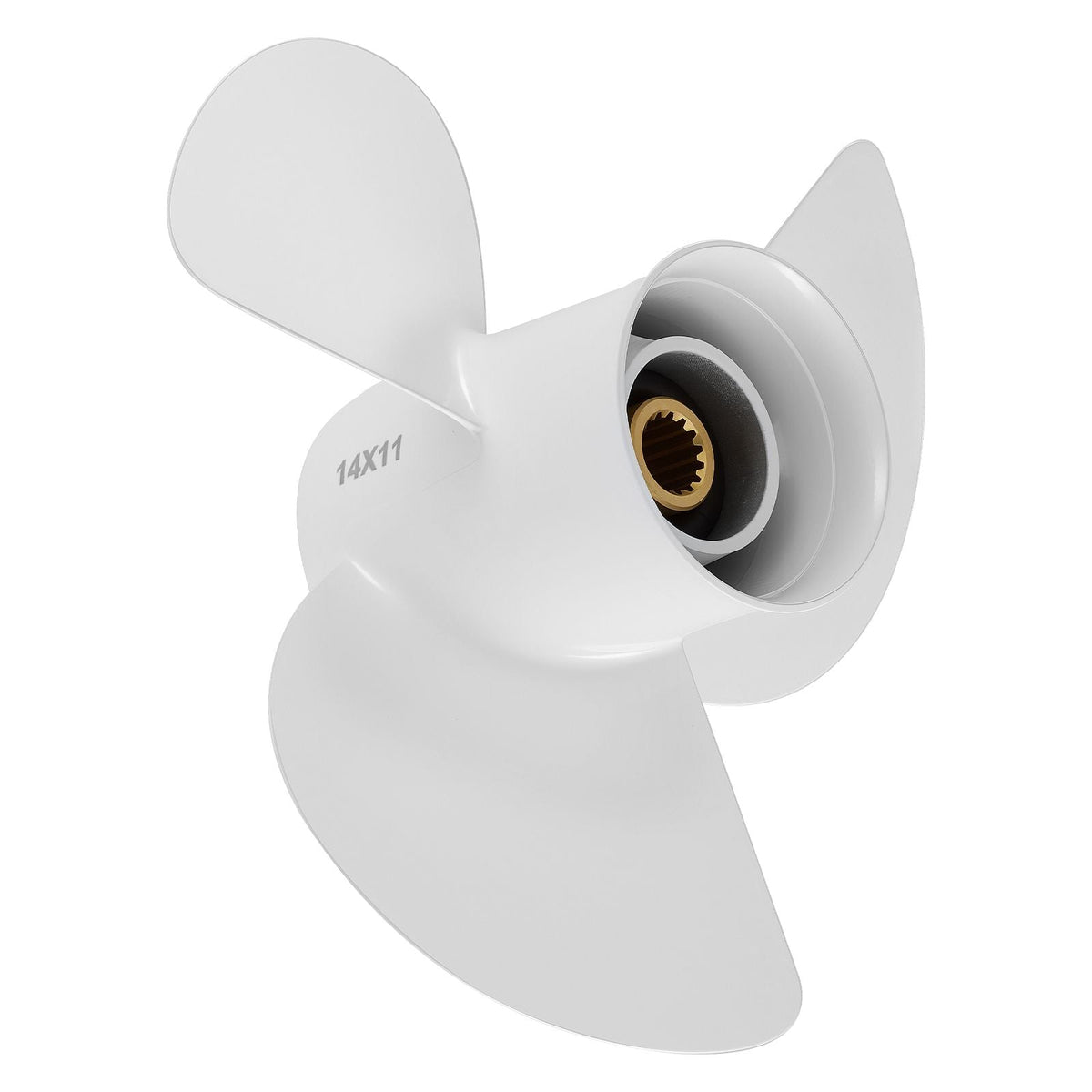 Outboard Propeller, Upgrade OEM 15 Spline Tooth Aluminum Outboard Boat Propeller Fit Yamaha Engines 50-130 HP, 4-1/4" Gearcase, 3-Blade, RH (Right Hand Rotation), OEM Parts No. 6E5-45954-00-EL
