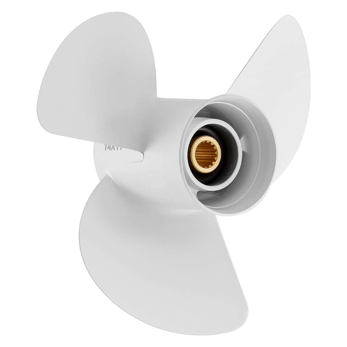 Outboard Propeller, Upgrade OEM 15 Spline Tooth Aluminum Outboard Boat Propeller Fit Yamaha Engines 50-130 HP, 4-1/4" Gearcase, 3-Blade, RH (Right Hand Rotation), OEM Parts No. 6E5-45954-00-EL