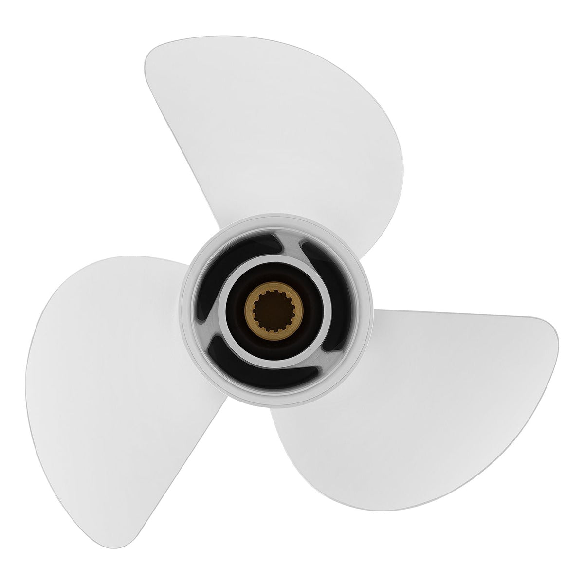Outboard Propeller, Upgrade OEM 15 Spline Tooth Aluminum Outboard Boat Propeller Fit Yamaha Engines 50-130 HP, 4-1/4" Gearcase, 3-Blade, RH (Right Hand Rotation), OEM Parts No. 6E5-45954-00-EL