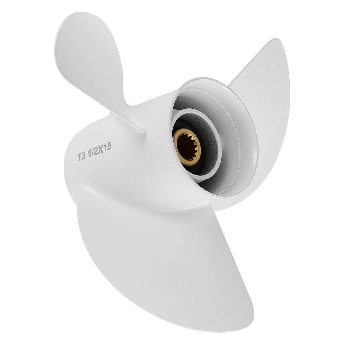 Outboard Propeller, Upgrade OEM 15 Spline Tooth Aluminum Outboard Boat Propeller Fit Yamaha Engines 60-130 HP, 4-1/4" Gearcase, 3-Blade, RH (Right Hand Rotation), OEM Parts No. 6E5-45947-00-EL