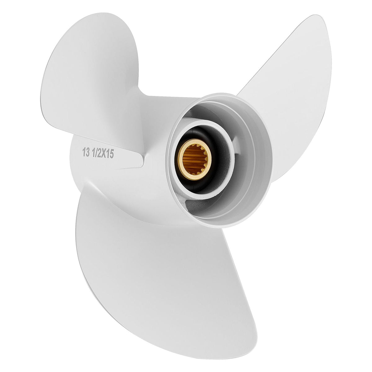 Outboard Propeller, Upgrade OEM 15 Spline Tooth Aluminum Outboard Boat Propeller Fit Yamaha Engines 60-130 HP, 4-1/4" Gearcase, 3-Blade, RH (Right Hand Rotation), OEM Parts No. 6E5-45947-00-EL