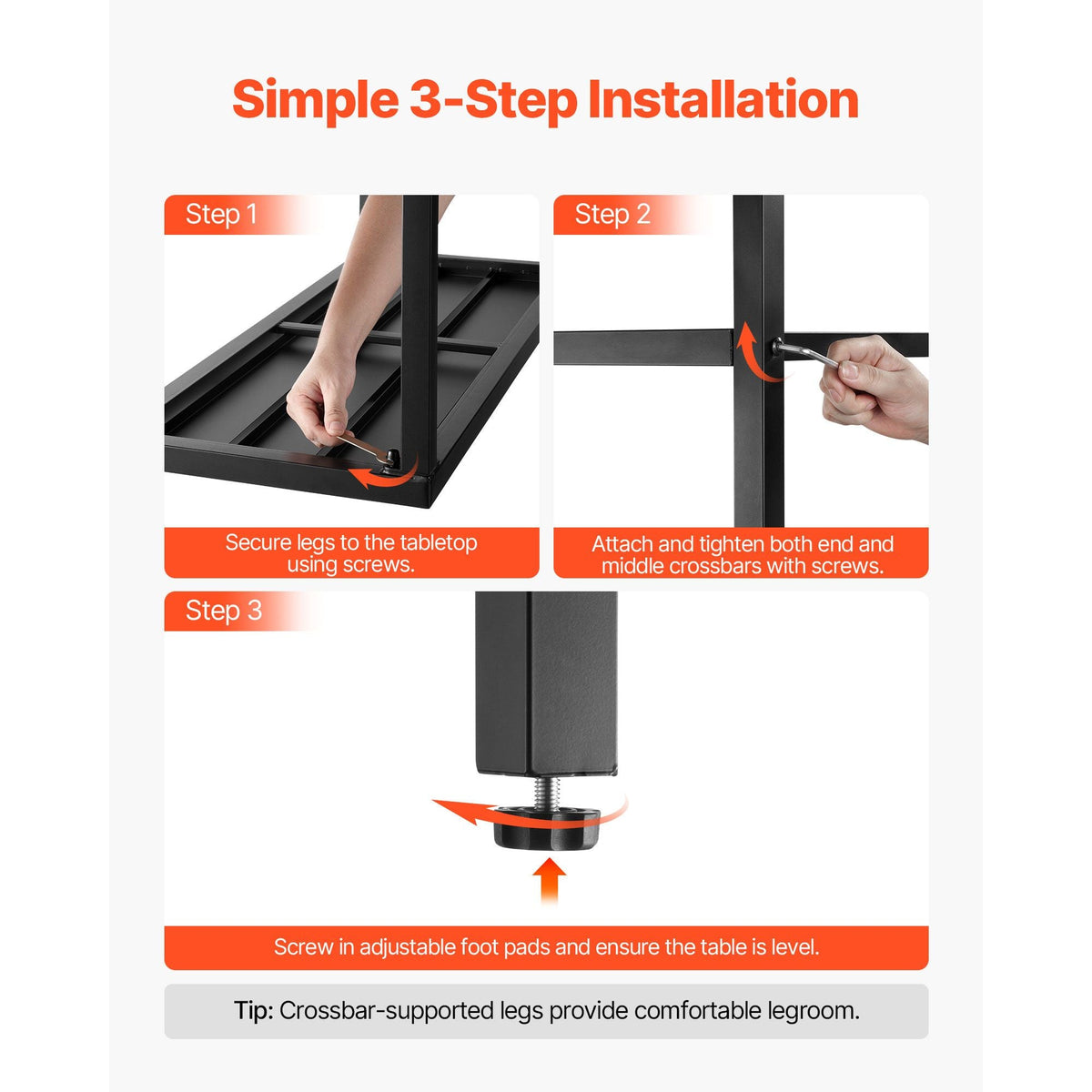 Outdoor Bar Table, 55 x 15 in Patio Bar Table, Waterproof Top & Sturdy Metal Frame, Rectangle Counter Height Dining Tables, Outdoor Furniture for Balcony, Yard, Hot Tub, Poolside, Indoor