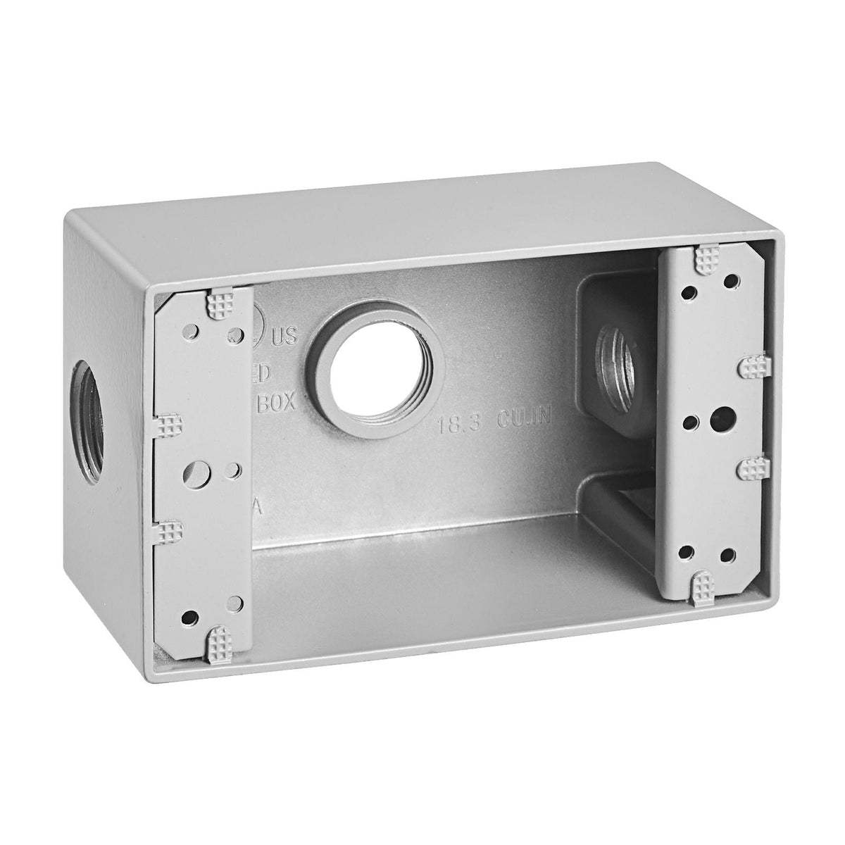 Outdoor Electrical Box, 4.5 x 2.8 x 2 in, Weatherproof Outlet Junction Box, Suitable 1/2-Inch or 3/4-Inch Electrical Conduit, 18.3 Cu.In Large Capacity Plug Receptacle Protector, 4PCS, Gray