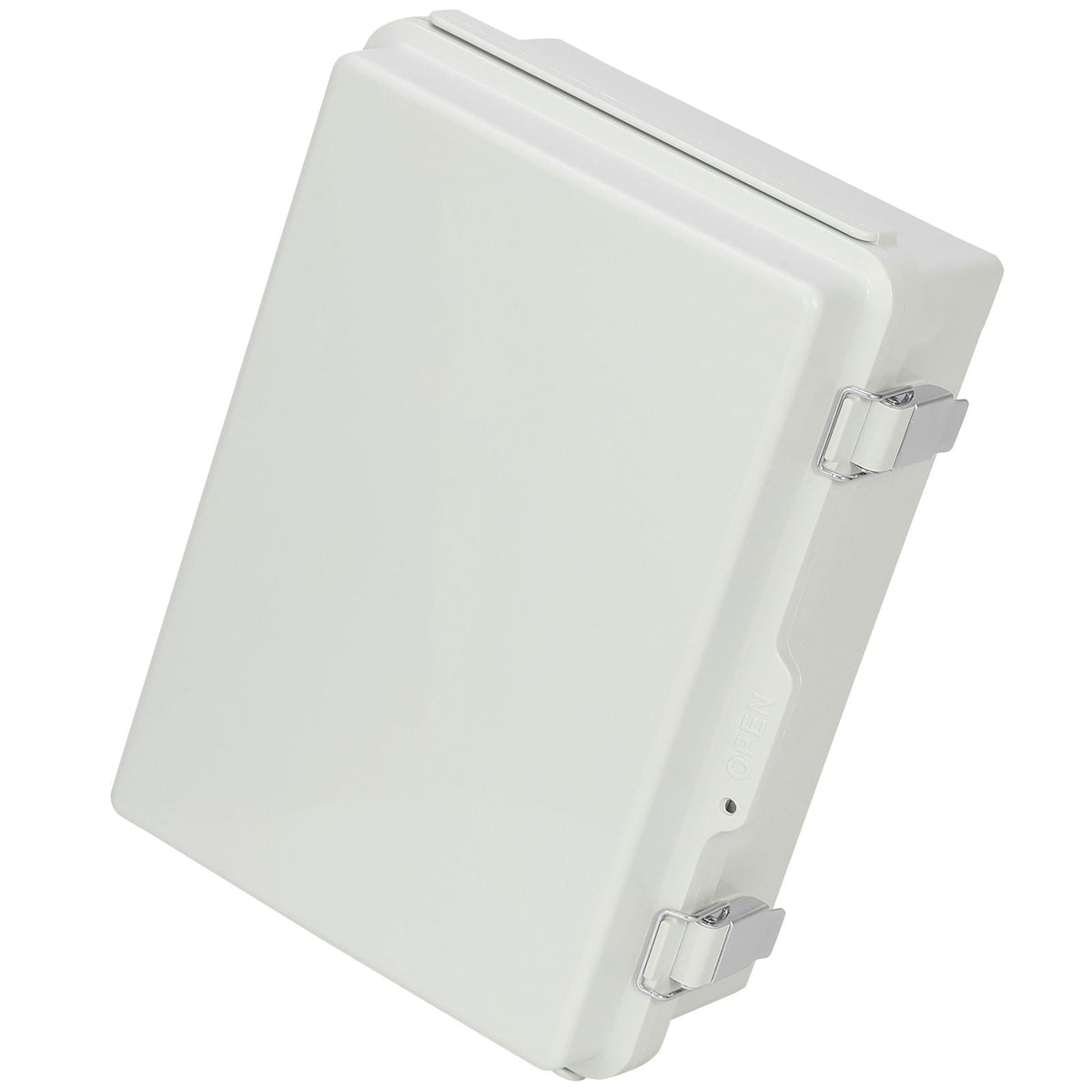 Outdoor Electrical Junction Box, 16.93 x 12.99 x 7.09 in, ABS Plastic Electrical Enclosure Box with Hinged Cover Stainless Steel Latch, IP67 Dustproof Waterproof for Outdoor Electrical Projects