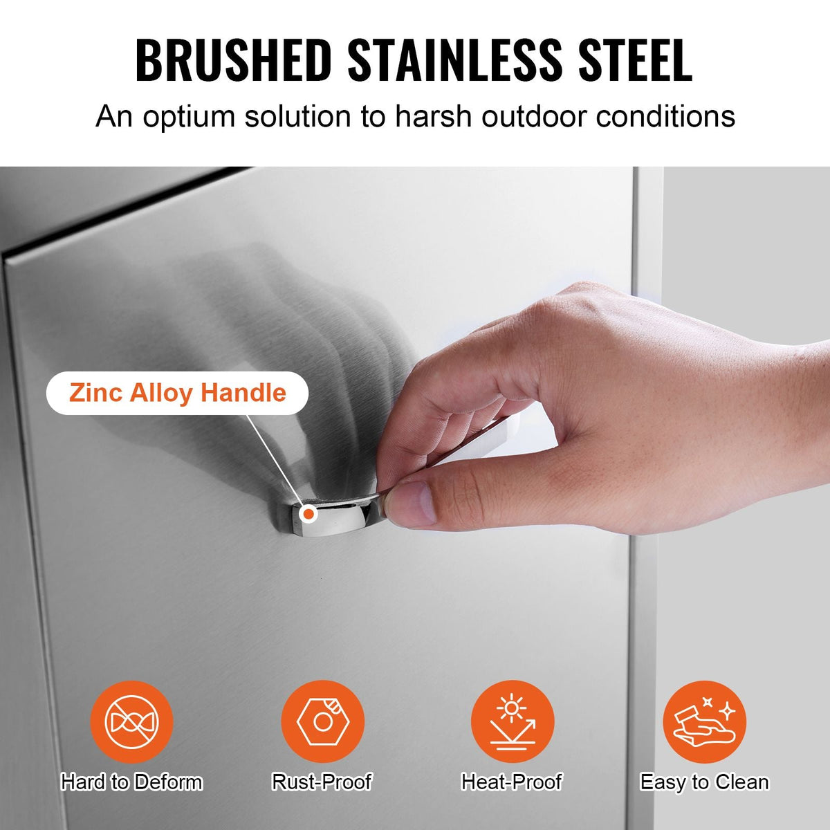Outdoor Kitchen Propane Tank Drawer 16Wx24.4Hx16D Inch Stainless Steel Pull Out Trash Drawer with Handle for Outdoor Kitchen BBQ Island