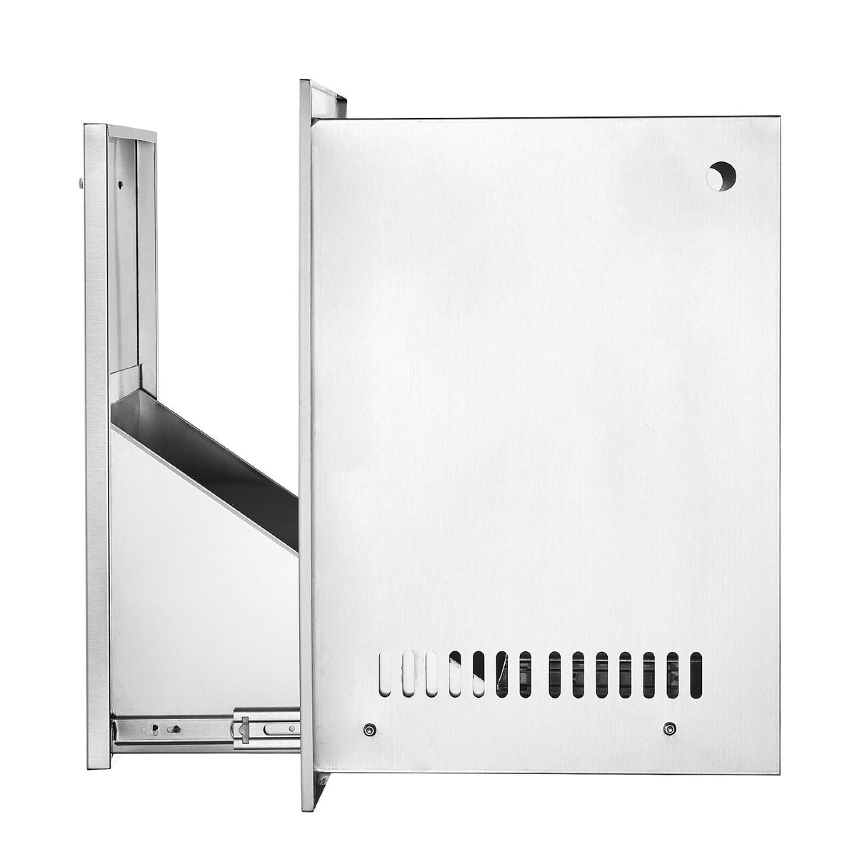 Outdoor Kitchen Propane Tank Drawer 16Wx24.4Hx16D Inch Stainless Steel Pull Out Trash Drawer with Handle for Outdoor Kitchen BBQ Island