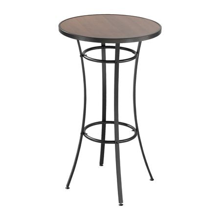 Outdoor Round Bar Table, 23.7 in Counter Bar Height Bistro Table, Patio Dining Tables with Easy-to-Clean Top & Sturdy Metal Frame, Indoor High Top Pub Tables for Small Places, Kitchen