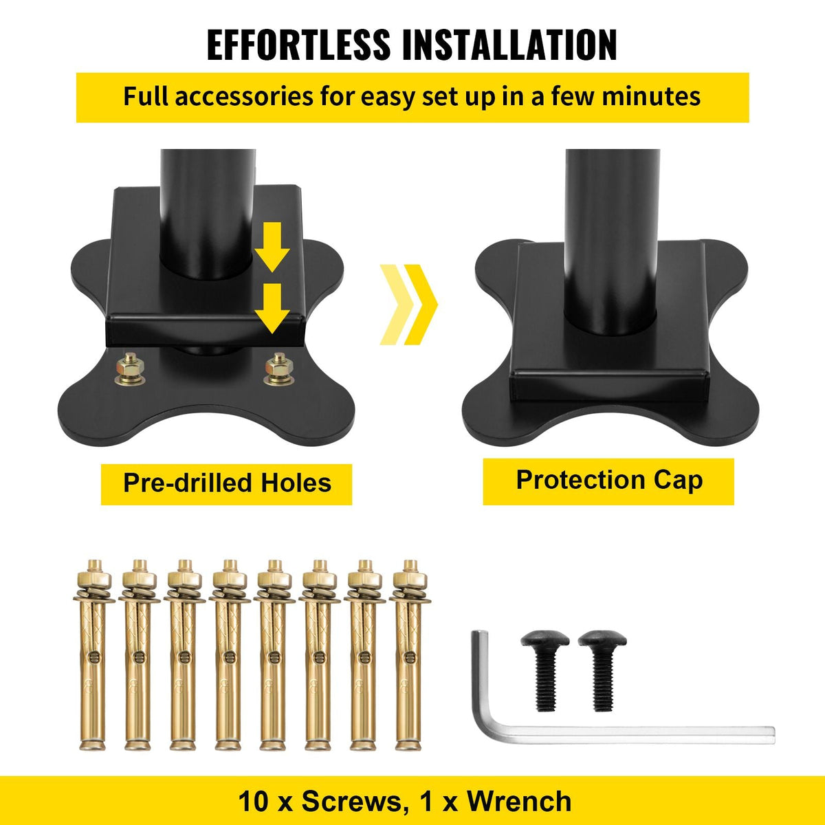 Outdoor Stair Railing Kit, 4 FT Handrails 1-4 Steps, Adjustable Angle Black Aluminum Stair Hand Rail for The Elderly, Handrails for Outdoor Steps