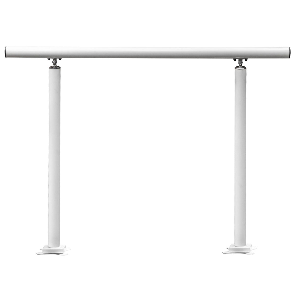 Outdoor Stair Railing Kit, 4 FT Handrails 1-4 Steps, Adjustable Angle White Aluminum Stair Hand Rail for The Elderly, Handrails for Outdoor Steps