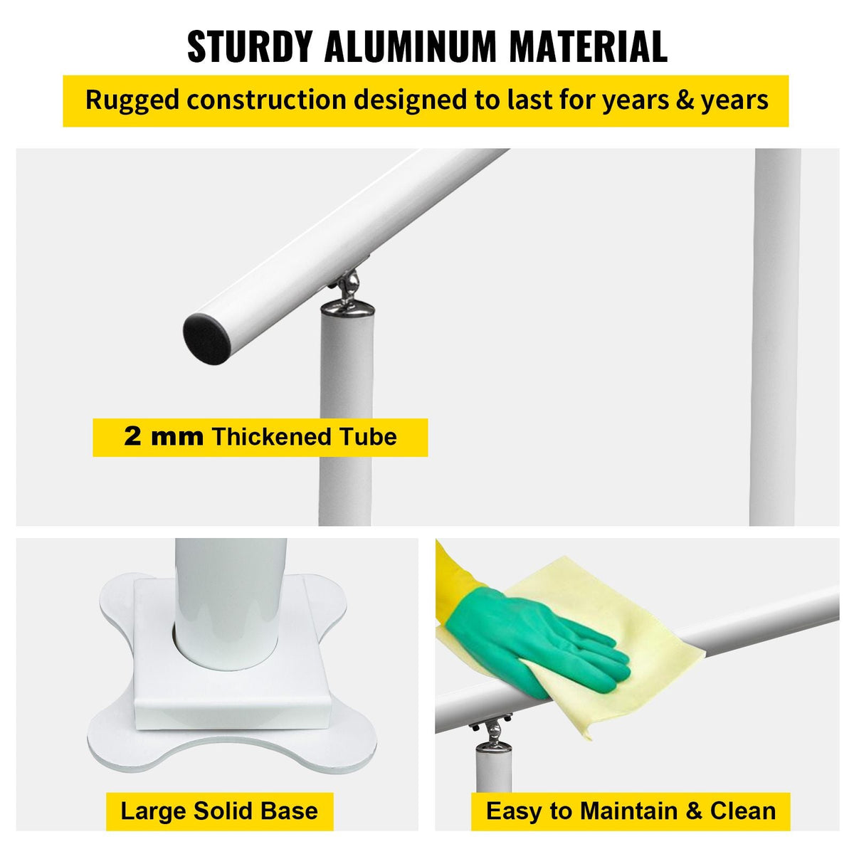 Outdoor Stair Railing Kit, 4 FT Handrails 1-4 Steps, Adjustable Angle White Aluminum Stair Hand Rail for The Elderly, Handrails for Outdoor Steps