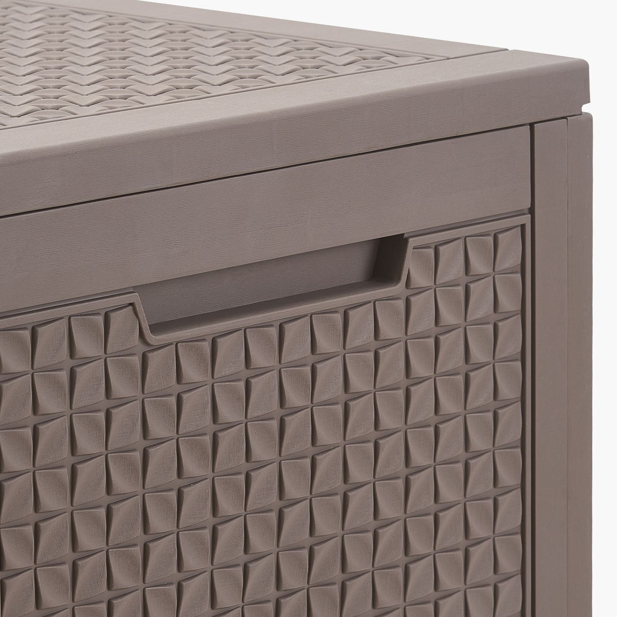 Outdoor Storage Box, 100 Gallon Resin Deck Box, Backyard Outside Toy and Towel Storage Cabinet Waterproof, for Patio Furniture Cushions, Garden Tools, Pool Supplies & Package Delivery (Grey)