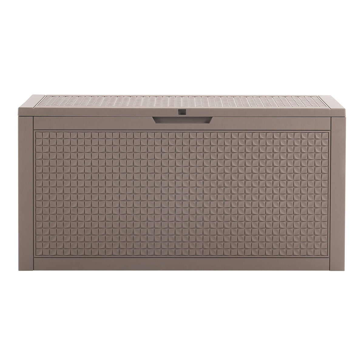 Outdoor Storage Box, 100 Gallon Resin Deck Box, Backyard Outside Toy and Towel Storage Cabinet Waterproof, for Patio Furniture Cushions, Garden Tools, Pool Supplies & Package Delivery (Grey)