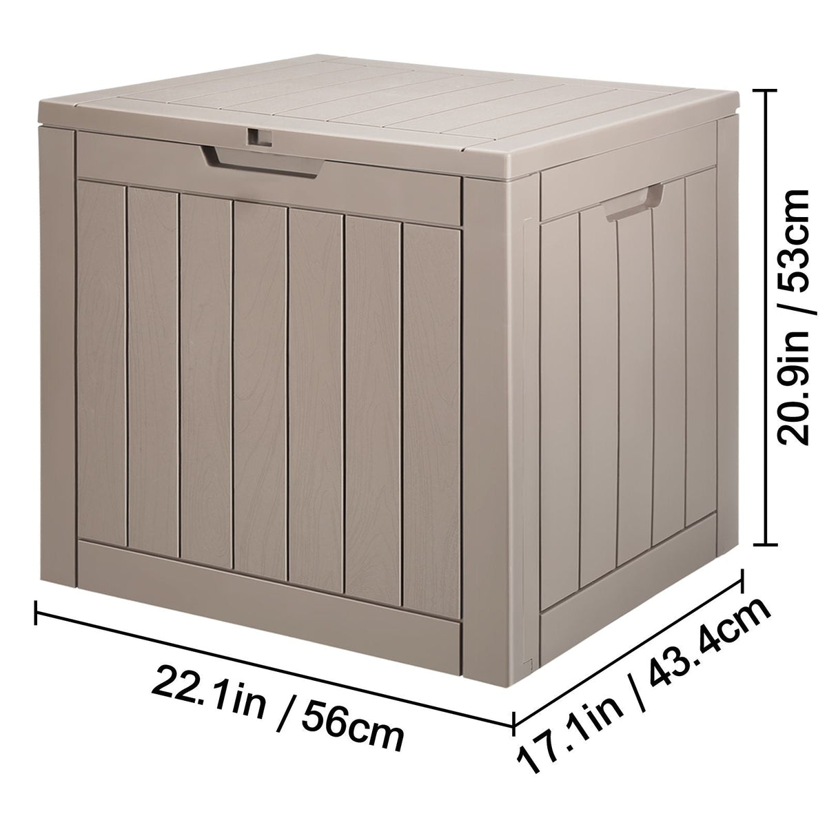 Outdoor Storage Box, 31 Gallon Resin Deck Box, Backyard Outside Toy and Towel Storage Cabinet Waterproof, for Patio Furniture Cushions, Garden Tools, Pool Supplies & Package Delivery (Grey)
