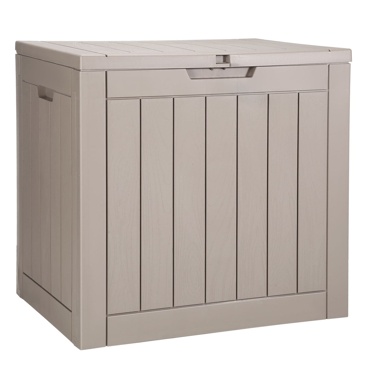 Outdoor Storage Box, 31 Gallon Resin Deck Box, Backyard Outside Toy and Towel Storage Cabinet Waterproof, for Patio Furniture Cushions, Garden Tools, Pool Supplies & Package Delivery (Grey)