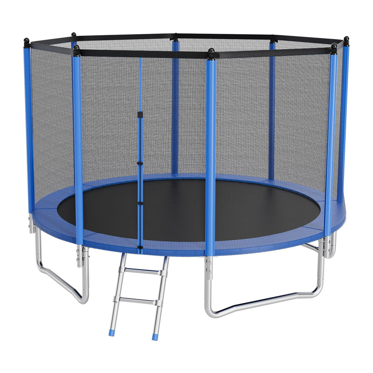 Outdoor Trampoline, 14FT Round Recreational Trampoline with Enclosure Net, ASTM Approved, Heavy Duty Trampolines, Max 450 lbs Weight Capacity, Anti-Rust Backyard Trampolines for Kids & Adults
