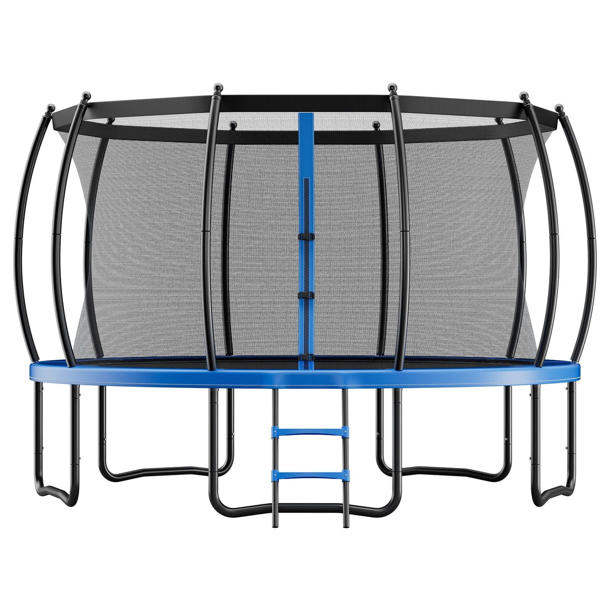 Outdoor Trampoline, 15FT Recreational Trampoline, ASTM Approved Trampolines with Enclosure Net & Thickened Pad, Max 470 lbs Weight Capacity, Anti-Rust Backyard Trampolines for Kids & Adults