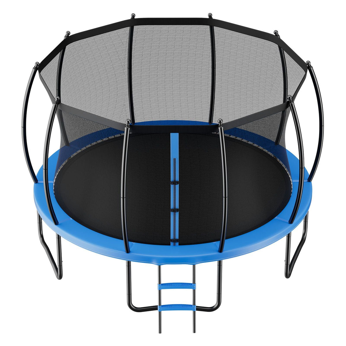Outdoor Trampoline, 15FT Recreational Trampoline, ASTM Approved Trampolines with Enclosure Net & Thickened Pad, Max 470 lbs Weight Capacity, Anti-Rust Backyard Trampolines for Kids & Adults