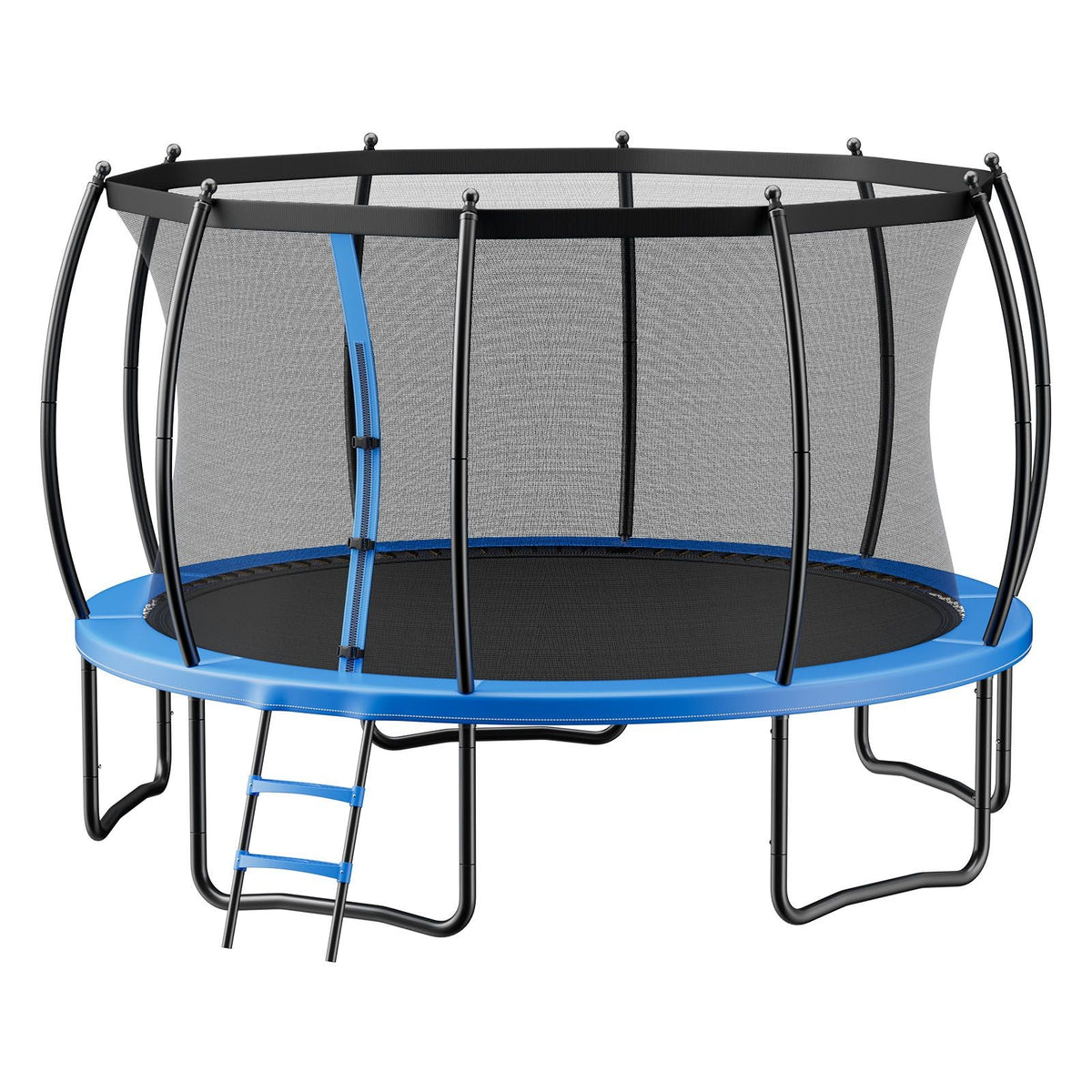 Outdoor Trampoline, 15FT Recreational Trampoline, ASTM Approved Trampolines with Enclosure Net & Thickened Pad, Max 470 lbs Weight Capacity, Anti-Rust Backyard Trampolines for Kids & Adults