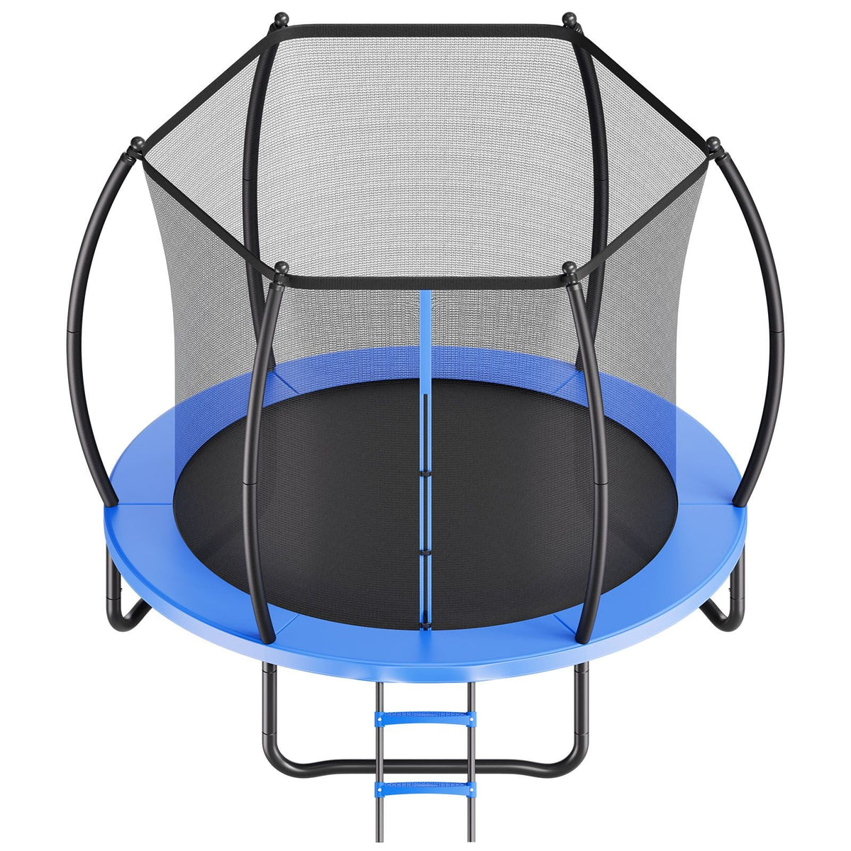 Outdoor Trampoline, 8FT Recreational Trampoline, ASTM Approved Trampolines with Enclosure Net & Thickened Pad, Max 265 lbs Weight Capacity, Anti-Rust Backyard Trampolines for Kids & Adults