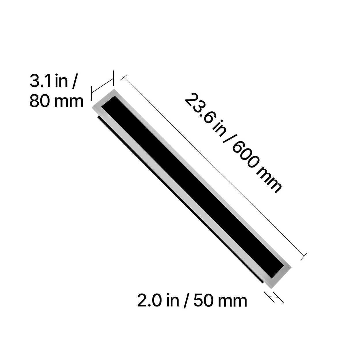 Outdoor Wall Lights, 2 Pack, 23.6 Inch Long Strip Modern Exterior Wall Sconce Light Fixtures, 2700K-6000K, IP65 Waterproof Anti-Rust, Dimmable Outside Wall Mount Lighting, for House Porch Garage