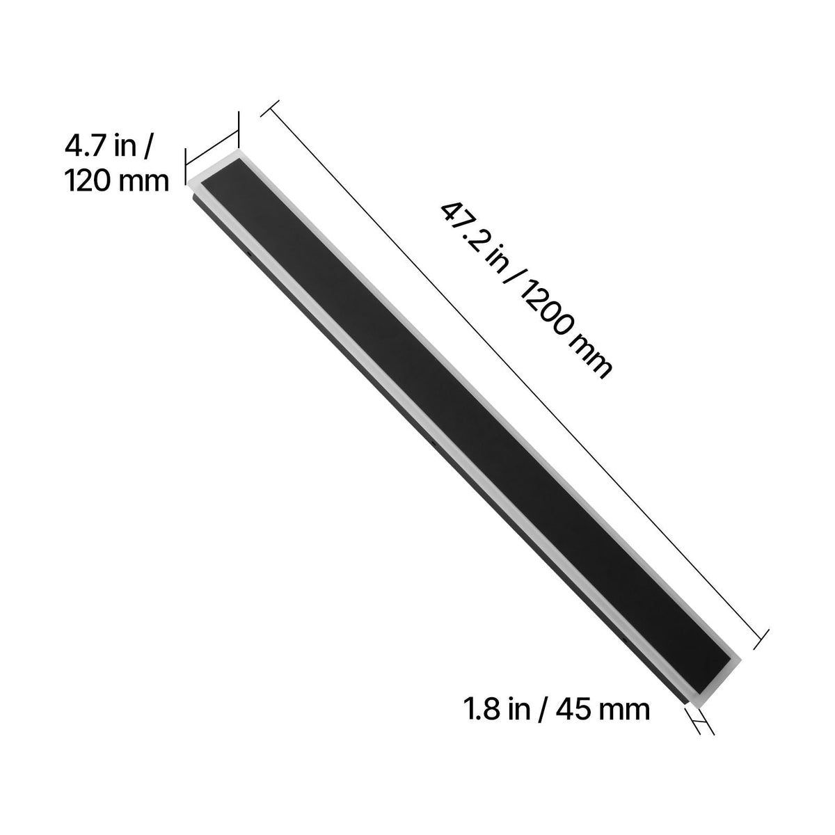 Outdoor Wall Lights, 2 Pack, 47.2 Inch Long Strip Modern Exterior Wall Sconce Light Fixtures, 2700K-6000K, IP65 Waterproof Anti-Rust, Dimmable Outside Wall Mount Lighting, for House Porch Garage