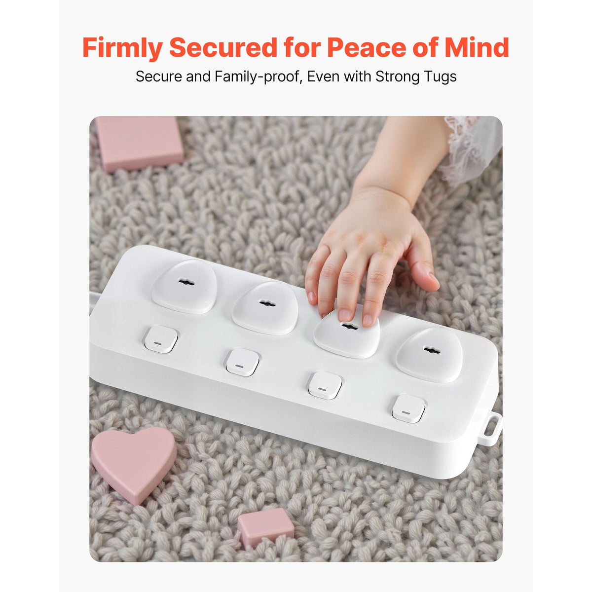 Outlet Covers, 70 Pack, Plug Covers for Electrical Outlets, Secure Electric Socket Protector Caps with Shock Prevention, Easy Installation, Insulated ABS, for Home Wall Power Sockets, White