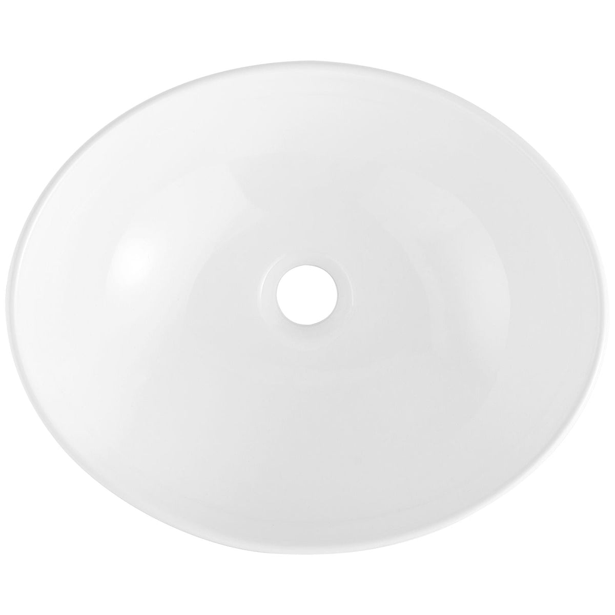 Oval Vessel Sink, 16" x 13.4" Bathroom Vessel Sink Bowl Countertop, White Ceramic Bathroom Sinks Above Counter, Bowl Sink with Modern Style, Well-Packaged for Bathroom, Hotel, Toilet, RV