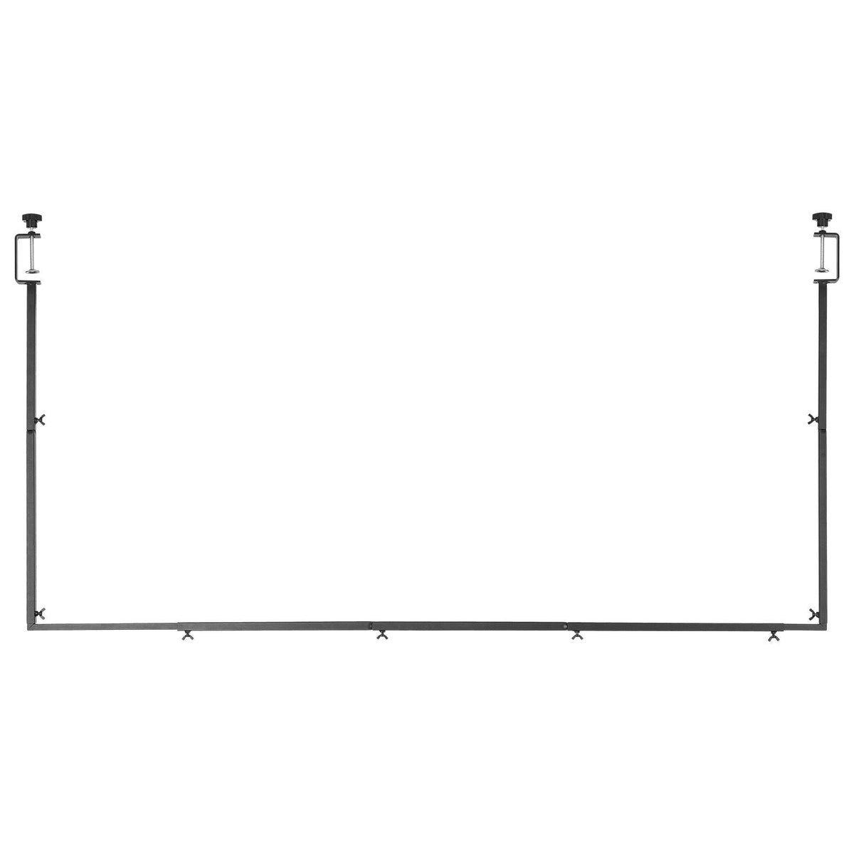 Over The Table Rod Stand with Clamps, 13"-42" Tall & 28"-98" Length Adjustable, Metal Table Arch Stand, Tabletop Balloon Arch Frame for Wedding Birthday Party Christmas Decorations, Black