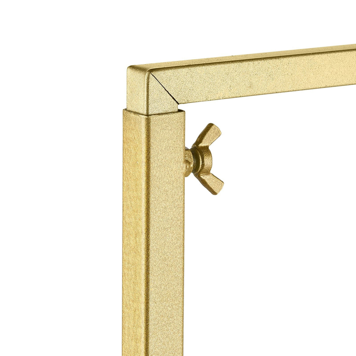 Over The Table Rod Stand with Clamps, 13"-42" Tall & 28"-98" Length Adjustable, Metal Table Arch Stand with Rattan, Tabletop Balloon Arch Frame for Wedding Birthday Christmas Decorations, Gold