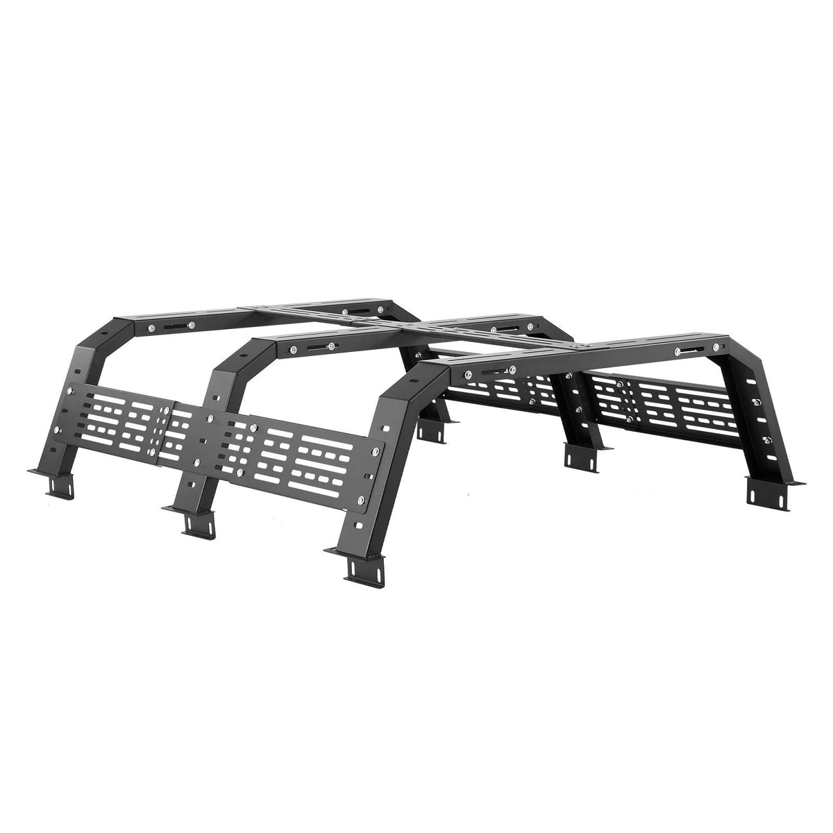 Overland Truck Bed Rack, 54.3-68.3 in Width, Adjustable Overland Bed Cargo Rack with Sidebar and 900 lbs Static Load Capacity, Heavy Duty Steel, Compatible with Full Size and Mid-Size Trucks