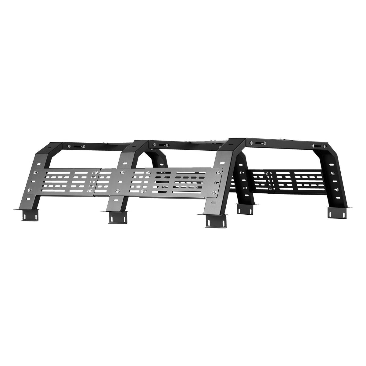 Overland Truck Bed Rack, 54.3-68.3 in Width, Adjustable Overland Bed Cargo Rack with Sidebar and 900 lbs Static Load Capacity, Heavy Duty Steel, Compatible with Full Size and Mid-Size Trucks